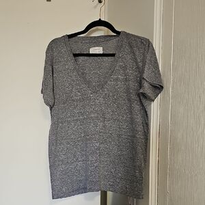 Current/Elliott The V-Neck Tee Heather Grey Size 1 Small/Medium